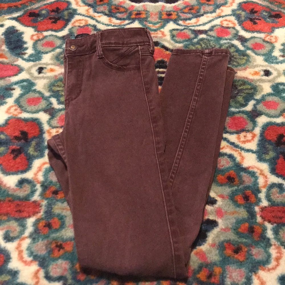 Faded Burgundy High-rise Hollister Jeggings